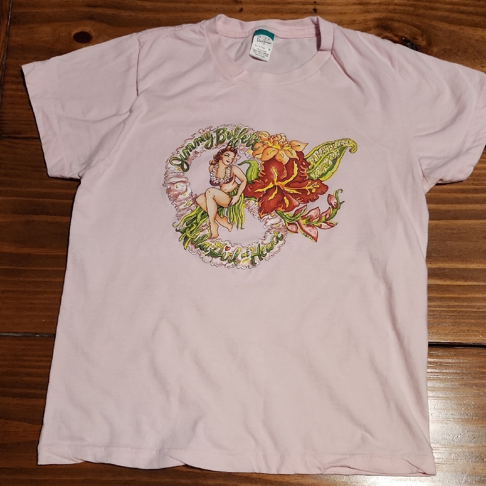 Pacifica Jimmy Buffet Bama Breeze Tour 2007 Soft Pink Cotton T-Shirt